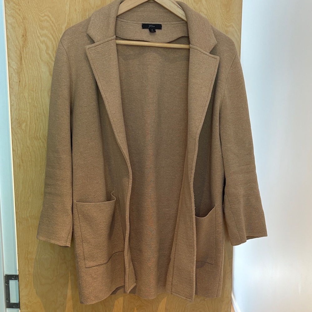 J. Crew Camel Open Front Cardigan